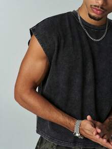 ÉpureWay Camiseta de tirantes de verano casual lavada con efecto vintage para hombres - Multicolor - Ver 3
