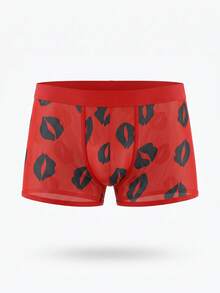 SHEIN DrisQ 男士性感網眼情趣內衣 - 紅色 - 查看 5
