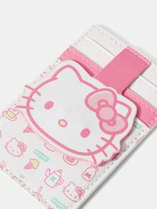 HELLO KITTY AND FRIENDS | SHEIN 粉色分层全版印刷便携式卡袋。 - 粉色C - 查看 2