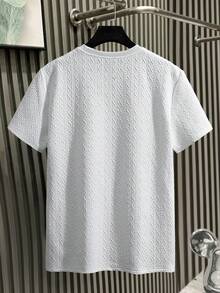 Manfinity Homme 男士针织休闲T恤，面料柔软舒适，适合日常外出、朋友聚会和居家穿着。也是送给男友或丈夫的理想礼物。 - 白色 - 查看 2