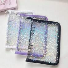 1 chiếc bìa kim loại khóa kéo hình ngôi sao laser A5, sách dán, Oshikatsu, bìa đựng sách, giấy thay thế bìa đựng sách dán, bộ 10 túi chia ngăn 1/2/4, bộ sách sưu tập tự làm, văn phòng phẩm trường học, sách dán chuẩn bị cho năm học mới. - A5 - Xem 6