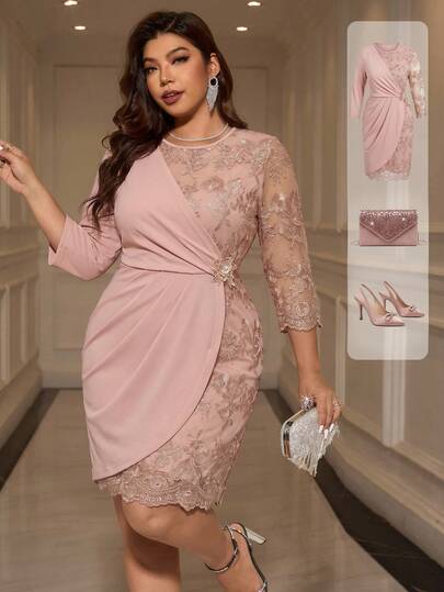 Ellevyn Plus Size Women Jacquard Round Neck 3/4 Sleeve Ruched Elegant Dress Summer,Spring,Summer Outfits ,Summer Clothes,Summer Holiday Outfits,Spring Outfit Women,Spring Clothing,Spring Women,Summer Dress,Spring Dress,Party Dress,Elegant Dresses For Party, Elegant Party Dresses For Women,Sequin Skirt,Sequin Dress,Sequin,Sparkly Dress Party Outfit,Party,Summer Dress,Spring Dress, Elegant Dresses For Women ,Elegant Dress For Women,Elegant Dresses,Elegant Dresses For Party ,Elegant Long Dress Luxury Evening Dresses For Women,Luxury Women's Jalabiya,Luxury Evening Dress For Women ,Luxury Evening Dresses For Weddings,Luxury Women's Abaya Summer Dress,Spring Dress,Wedding Guest Dress For Women ,Wedding Party Dress,Wedding Guest Dress,Luxury Evening Dresses For Weddings ,Bridesmaid Dress,Wedding Guest Dresses,Dress For Wedding Guest,Wedding Guest Party Dress,Luxury Dresses,Wedding,Weddings,Events,Wedding,Summer Dress,Spring Dress