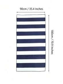 SHENG CHUN Extra Large Size, Super Soft Microfiber, Printed, Absorbent, Essential For Bathroom, Ideal For Vacation, Beach, Swimming Pool, Gym, Multipurpose Beach Towel - Navy Blue - View 10