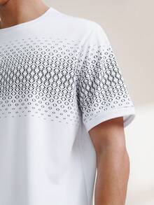 Driftmere Men's Crew Neck Short Sleeve Printed Casual T-Shirt, Everyday Wear Men T Shirts Casual - White - View 6