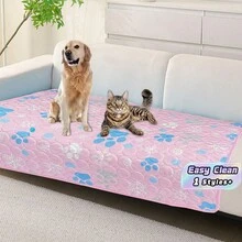 Washable Dog Cooling Mat Ice Silk Cooling Mat For Dogs Pet Self Cooling Pad Blanket Dog Cooling Pad For Indoor & Outdoor Car Seats - Pink - View 1