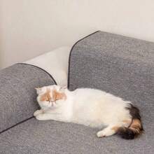 1 pièce Tapis à gratter extra large pour chat, tapis de sommeil en tapis, résistant aux griffures et anti-peluches pour protéger le canapé - Multicolore - Voir 3