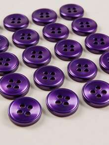 50/100/200/300/500/1000 Pcs Buttons - Dark Purple Vintage Round Buttons For DIY Projects, Shirts, Sewing, Small Accessories (E.G., Wallets) And DIY Wallet Making. - Deep Purple - View 7