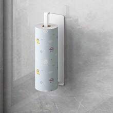 1 No-Drill Wall-Mounted Kitchen Paper Towel Holder, Color Random, No-Drill Roll Paper Storage Rack, Kitchen Paper Towel, Plastic Wrap, And Towel Storage Rack - View 7
