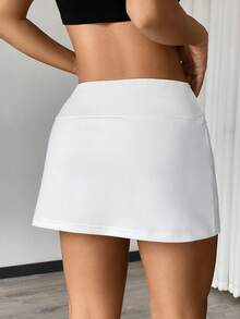 SHEIN EZwear Bộ 2 chiếc váy ngắn dệt kim đen trắng kiểu dáng thường ngày - Nhiều màu - Xem 2