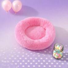 PETSIN 1 Piece Of Ultra Soft Plush Pet Bed - A Comfortable And Warm Hamster Bed With Anti Slip Bottom And Insulation Pad, Perfect For Guinea Pigs And Other Small Animals, Round Fluffy And Colorful Design - View 6