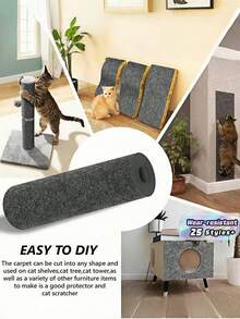 Una alfombrilla antiarañazos extraíble, alfombra autoadhesiva para arañazos de gato, alfombrillas para muebles, sofás y paredes interiores, accesorios para arañar para mascotas y juguetes - Multicolor - Ver 1