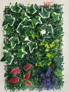 1 Peça Painel de Parede de Planta Verde Artificial | 40x60cm | Material Plástico | Sem Necessidade de Energia ou Bateria | Decoração Doméstica e de Jardim DIY | Adequado para Pátio Externo e Decoração de Cerimônia de Formatura, Fácil de Usar, Plantas Realistas - Verde - Visão 21