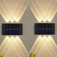 1/2个 6/8LED 冷/暖光户外太阳能壁灯，庭院花园装饰阳光灯笼 - 凸鏡壁燈 - 查看 19