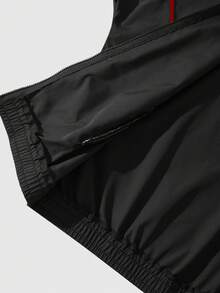 ROMWE MEN Men's Zip-Front Casual Vest And Shorts Set - Black - View 4