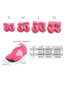 PETSIN Summer Pet Dog Casual Shoes, Mesh Breathable Soft Sole Comfort Indoor Shoes For Teddy Bichon - Hot Pink - View 9
