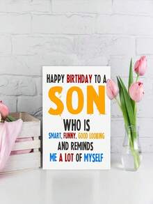 1PC Fun Greeting Card For Son Suitable For Parents To Give To Children's Birthday Card (Send Random Color Styles) - Greeting cards for children - View 6