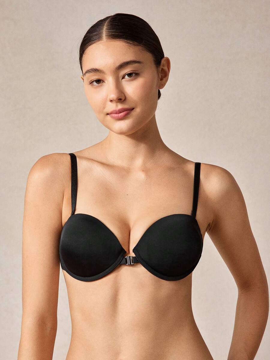 Veilyse Peach Girl 2pcs/Set Multi-Color Front Closure Supportive Women's Bras With Underwire Lining, Casual & Comfortablefor Summerfor Summer - Multicolor - View 1