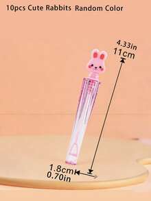 10 pièces Baguettes à bulles de lapin de Pâques (vides), bouteilles de solution à bulles en plastique réutilisables, cadeaux de fête en forme de lapin mignon et accessoires photo, remplisseurs de sacs cadeaux pour la décoration de fête de printemps en plein air pour enfants - Lapin de Pâques - Voir 9