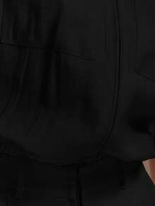 MUSERA Linen Zip Up Relaxed Jumpsuit Summer Ibiza Fits Holiday Vacation Beach Elegant - Black - View 6