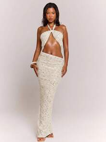 MUSERA Women Maxi Dresses - White - View 5
