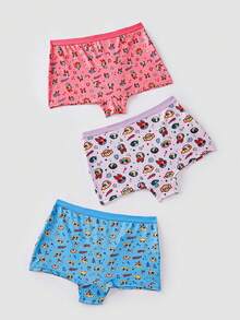 Chillnights THE POWERPUFF GIRLS X SHEIN 女士卡通印花休闲日常三角裤 - 彩色 - 查看 2