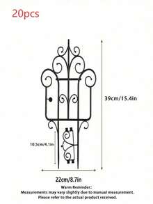 5/10/20PCS Decorative Garden Border Fence, Outdoor Yard Garden Plastic Border Fence, Plant Boundary Lawn Edging, Create Cozy Home, Black/White - multicolor - View 11