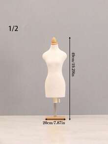 Un mini modèle DIY pour la conception de vêtements, adapté à l'utilisation dans la conception de mode, l'enseignement de l'épinglage sur les vêtements, etc. Le petit mannequin peut être utilisé pour concevoir des vêtements de poupée et des modèles de coupe tridimensionnelle mini BJD pour les filles. - Beige - Voir 8