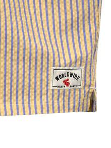 CoralVoy Men's Striped Drawstring Waist Casual Beach Shorts, Holiday - Pale Yellow - View 7