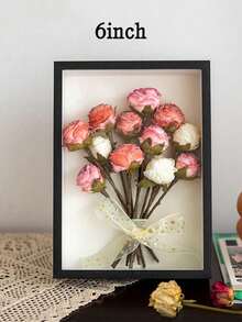 干花相框，DIY 3D镂空木质标本框，模型展示架，相框礼品，生日，毕业 - 黑色 - 查看 7