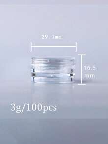 25pcs Mini Clear Cream Jars 3g 5g Empty Plastic Cosmetic Makeup Jar Pots Transparent Sample Bottles Eyeshadow Cream Lip Balm Container, Travel Essentials Sample Cosmetics Jar Emtpy Mini Bottles Thanksgiving, Halloween, And Christmas Are Applicable - Clear - View 13