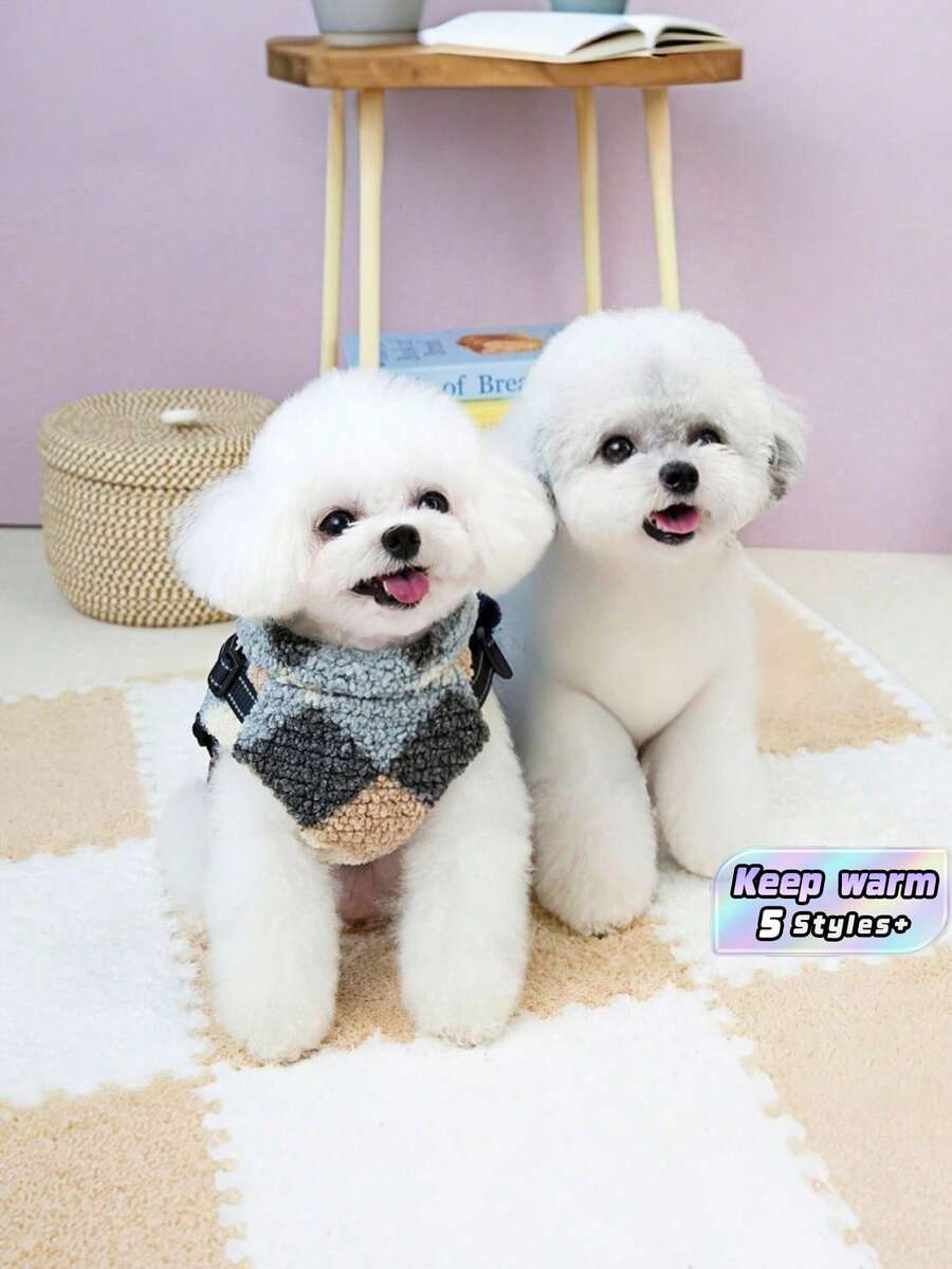 Nuevas prendas de vestir para animales de otoño/invierno, abrigo de correa textil de 24, chaqueta de piel para mascotas, abrigo acolchado grueso y cálido, ropa para gatos, abrigo para perros, abrigo acolchado para gatos, ropa para animales, ropa cálida para gatos, abrigo acolchado de estilo británico, nueva chaqueta, chaleco acolchado cálido para animales, imprescindible para el otoño/invierno - Gris - Ver 1