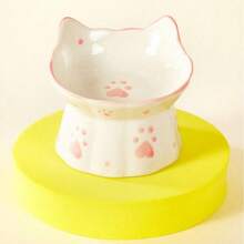 PETSIN 1 Ceramic Pet Bowl Can Be Loved, Multifunctional Cat Bowl, Anti Tipping, Water Feeding, Cat Bowl With Slanted Mouth, Easy To Clean, Cat Bowl, Pet Tableware - 150ml - View 6