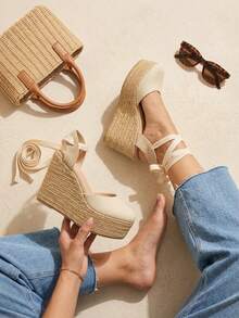 Cuñas Elegantes de Verano – Diseño Cómodo y Versátil para Uso Diario - Beis - Ver 2