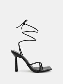 Glitzique Fashionable And Elegant Women's Strap High Heel Sandals - Black - View 1