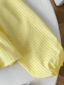 Áo kiểu gia đình đồng bộ, đa năng, phù hợp cho bé gái tuổi teen, mặc hàng ngày, thích hợp chụp ảnh ngoài trời. - Màu vàng - Xem 3