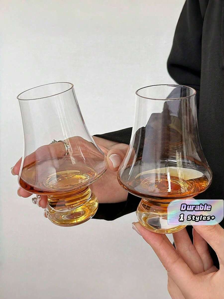 2个法式香气杯,威士忌杯,200毫升纯饮酒杯,外国酒品鉴杯,玻璃杯。杯子,机场,可能装酒精饮料,香槟杯,玻璃杯,情人节礼物,情人节派对。 - 彩色 - 查看 1