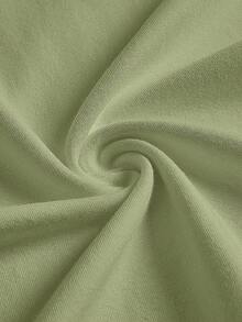 SHEIN BASICS Plus Size Women Solid Color Fitted Casual Smart Casual Camisole Everyday Sage Green Summer Tops - Green - View 9