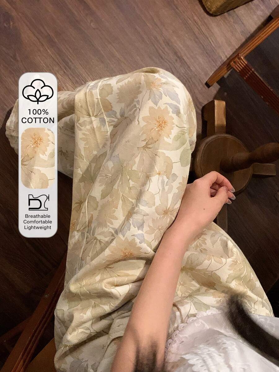 DAZY 女士水洗印花宽松休闲牛仔裤度假装扮 - 白色 - 查看 1