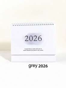 SHEIN Retro English Calendar – 1Pc Vertical Flip Design With Metal Ring Binding, Minimalist Monthly Planner For Home, Office - Multicolor - View 17