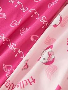 Chillnights HELLO KITTY AND FRIENDS | SHEIN Y2K復刻 | 蝴蝶結蕾絲飾邊內衣套裝 4件組 - 彩色 - 查看 6