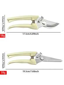 Haus Hana Advanced Garden Scissors, Scissors Gardening Tools, Pruning Shears For Flowers, Shrubs, Roses And Fruit Trees, Plant Shears For Flower Shops, Courtyards And Orchards, Sharp White Anvil Shears, 2 - beige - View 6