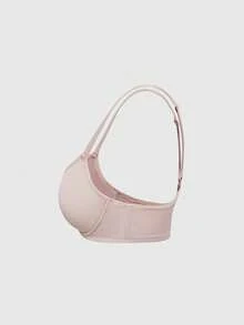 SHEIN 3pcs Comfortable Bras & Wireless Bras (Red + Beige + Reddish Brown) - Multicolor - View 18