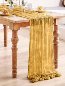 1 bộ khăn trải bàn và khăn ăn bằng vải màn kích thước 35 * 71/118/157 inch, khăn trải bàn bằng vải màn kiểu Bohemia, khăn trải bàn trong suốt kiểu đồng quê, khăn trải bàn phong cách Bohemian phù hợp để trang trí cổng cưới, cổng vườn, tiệc cưới, hoàn hảo cho đám cưới, lễ hội, ngày lễ, tiệc sinh nhật, trang trí, trang trí nhà cửa (Nhiều màu sắc có sẵn) Quà tặng Giáng sinh - Màu be - Xem 2