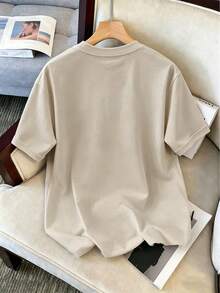 Manfinity Joysei Duck Pattern Print Design On Abdominal Muscles, Men's Fashionable Summer Casual Sportswear, Men's Top - Apricot - View 2