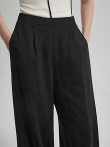 Ontre 2026 New Black Elastic Waist Lantern Pants, Versatile Summer Suitable For Beach, Holiday, Country Music Festival, Urban Commute, Casual, Elegant, Minimalist Style For Women - Black - View 5