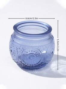 Cirelle 6pcs Embossed Glass Votive Candle Holders, Retro Round Glass Tealight Cup For Votive Candles, Decorative Glass Candle Jar For Dining Table, Spa, Wedding Centerpiece & Holiday Decor - multicolor - View 11