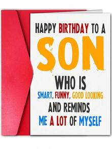 1PC Fun Greeting Card For Son Suitable For Parents To Give To Children's Birthday Card (Send Random Color Styles) - Greeting cards for children - View 11