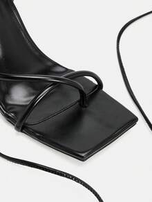 Glitzique Fashionable And Elegant Women's Strap High Heel Sandals - Black - View 4