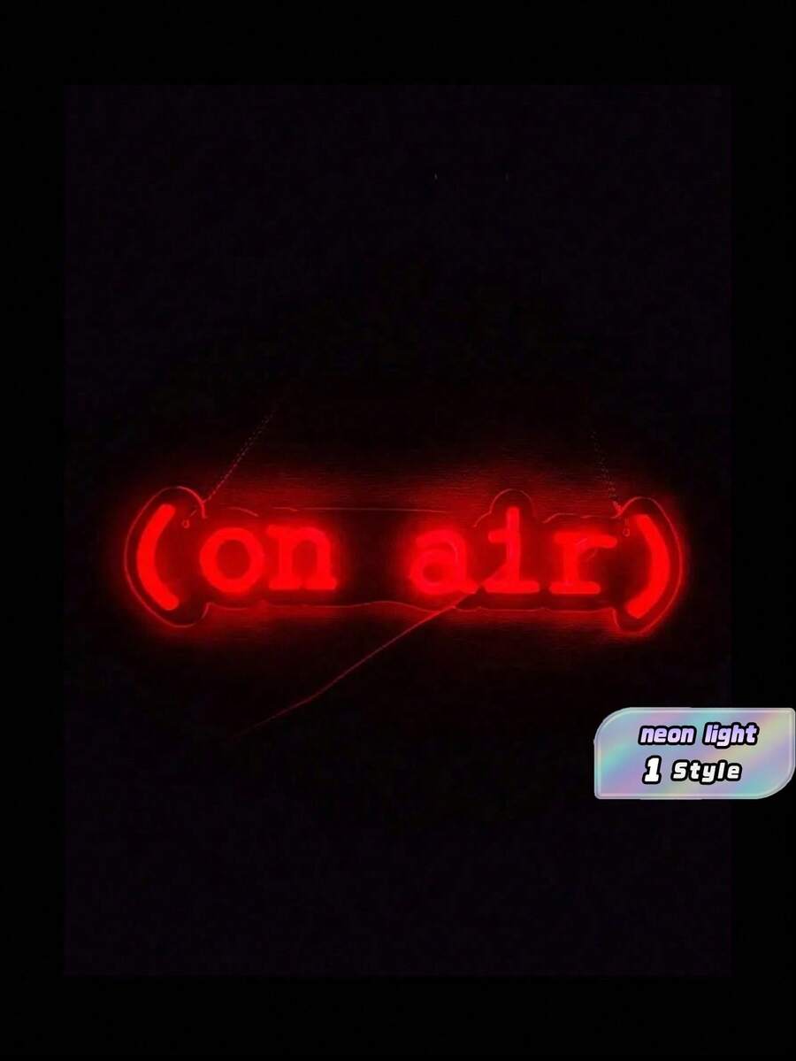 لافتة نيون "On Air" للاعبين - لافتة LED حمراء باردة للبث/التسجيل للاستوديوهات والجدران وغرف النوم وغرف الألعاب، تعمل بطاقة USB - الأحمر - مشاهدة 1