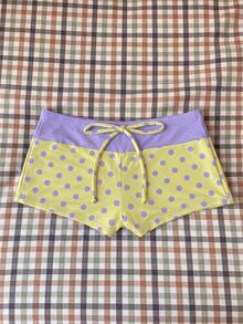 Elavelle Women's High Waist Bowknot Printed Bikini Bottom, Spring/Summer - Multicolor - View 2